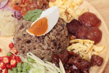 Fried rice with shrimp paste thai food.