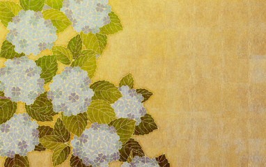 和風背景素材　紫陽花