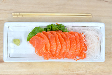 salmon sashimi