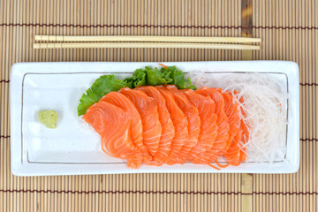salmon sashimi