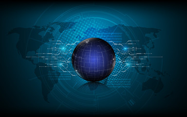 abstract globe linear digital design technology networking connection innovation concept background