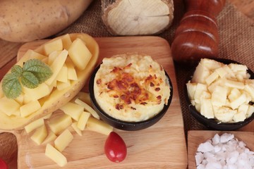 Mashed potatoes and fresh potatoes is delicious.