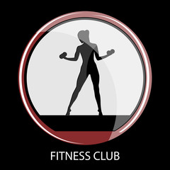 fitness club black icon