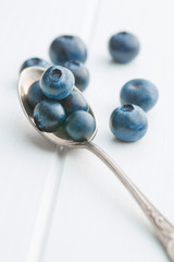 Tasty blueberries fruit.