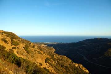 Ocean view and geology, Malibu, CA