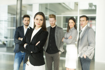 Modern young business people in the office