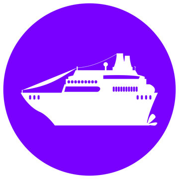 Cruise liner illustration with the place for text