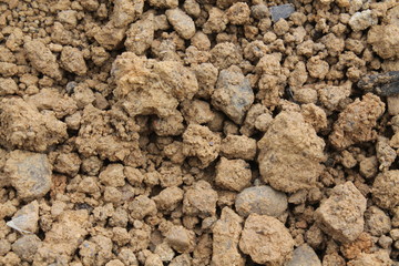 Horizontal background of clay soil