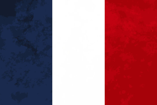 True proportions France flag with texture