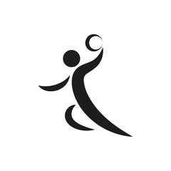 Handball player symbol for download. Vector icons for video, mobile apps, Web sites and print projects.