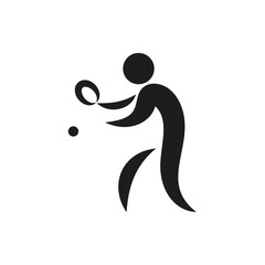 Table tennis. sports icon, individual sports. Summer olympic discipline. vector illustration.