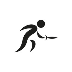 fencing icon monochrome on white background