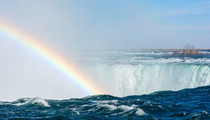 Rainbow against Rushing water