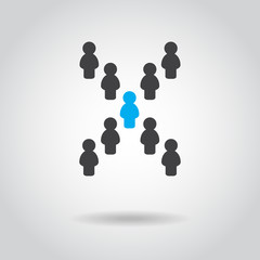people icon, simple design people icon, people vector illustration