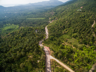 Aerial jungle view of Koh Phangan, Thailand