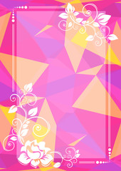 pink floral border