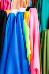 Clothes in Fabric store
