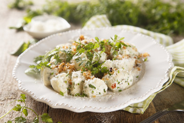 Gnocchi with herbs