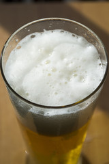 intoxicating beer in a glass

