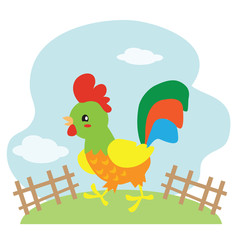Rooster vector illustration