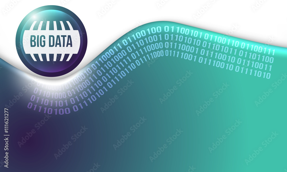 Aufkleber vector abstract background with big data icon