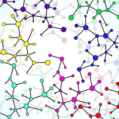 Molecule structure. DNA. Abstract background, abstract atom