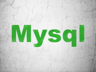 Programming concept: MySQL on wall background