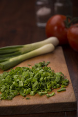 spring onions chopped
