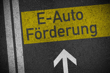 Obraz premium Elektroauto Förderung, Hybridauto, Elektromobilität