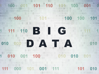 Information concept: Big Data on Digital Data Paper background