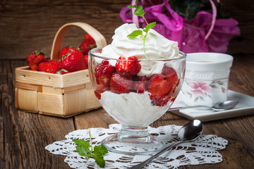 Strawberry cream dessert.