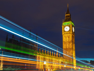 Fototapeta na wymiar Big Ben and house of parliament at twilight, London, UK