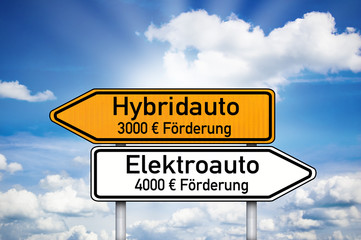 Elektroauto Förderung, Hybridauto, Elektromobilität