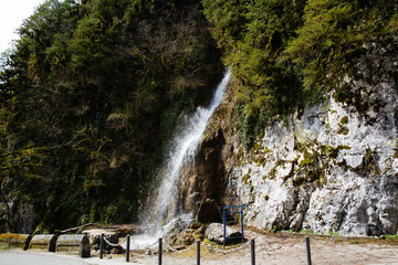 Fototapeta premium Abkhazia, waterfall male tears