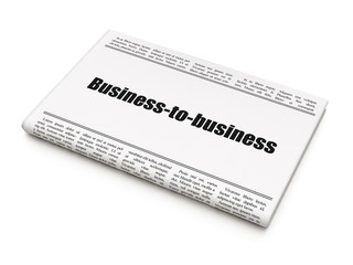 Obraz premium Finance concept: newspaper headline Business-to-business