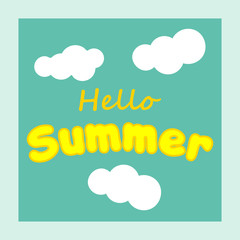 Hello Summer. Vector summer background. Summer fun. Hello Summer vector illustration.