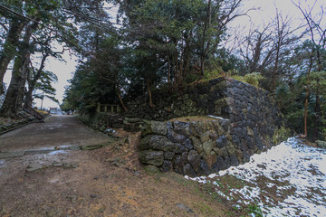 冬の松江城の風景