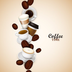 Abstract background with coffee