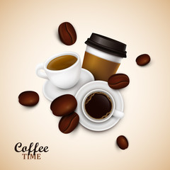 Abstract background with coffee