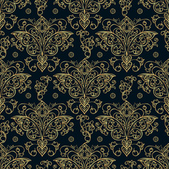 Seamless patterns of Russian motives of northern painting