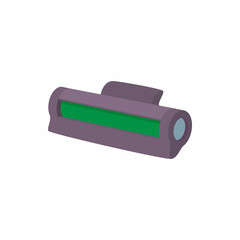 Printer toner cartridge icon, cartoon style