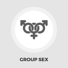 Group sex flat icon