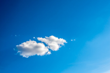 blue sky with cloud closeup