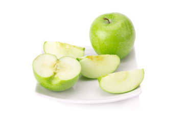 Green apple, isolated on white background