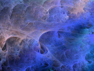 Abstract shapes made of fractal textures.