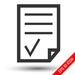 File Icon with check mark. File logo