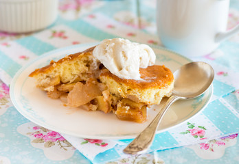 Homemade apple pie with cinnamon