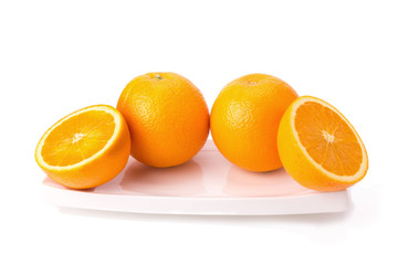 Orange fruit isolated on white