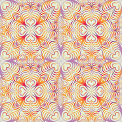 Fototapeta na wymiar Abstract floral geometric seamless pattern Swirl line oriental ornament 