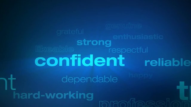 Motivational and Success Words Loop - Seamless animation loop of various buzzwords pertaining to motivation and success.
